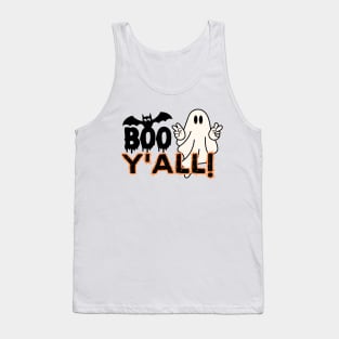 Funny Halloween Celebratory Saying Gift - Boo Y'all! Tank Top